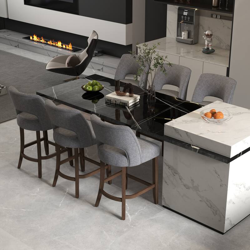 Set of 2/4/6 Wooden Bar Stools with Footrest/Counter Stools.