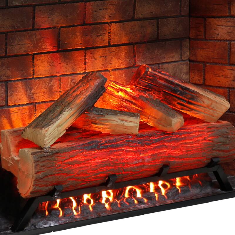 33" Infrared Electric Fireplace with Removable Trim kit Insert,Touch Panel Heater,Smokeless Firebox With Fire Crackling Sound