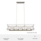 preview thumbnail 5 of 20, Hunter Langwood 6-Light Linear Chandelier - Dining Room, Kitchen Island, Cage - Contemporary, Modern Farmhouse, Shabby Chic