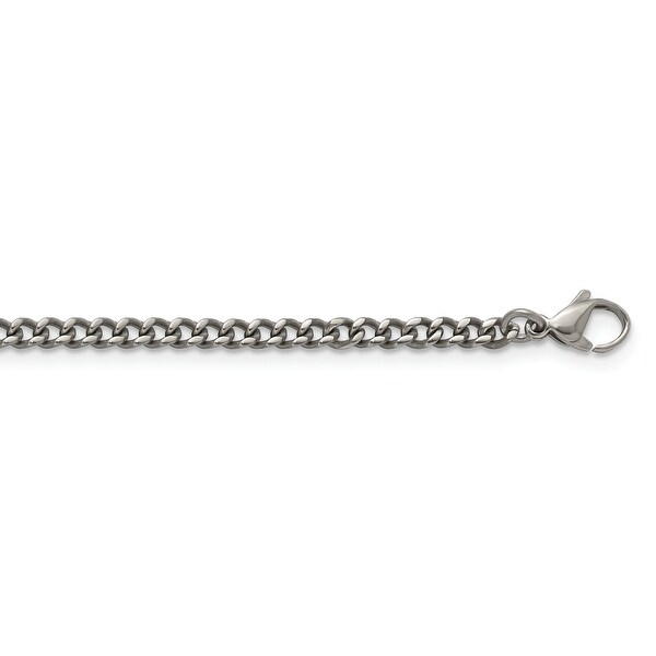 Chisel Titanium Polished 3.5mm Curb Chain with Lobster Clasp. Opens flyout.