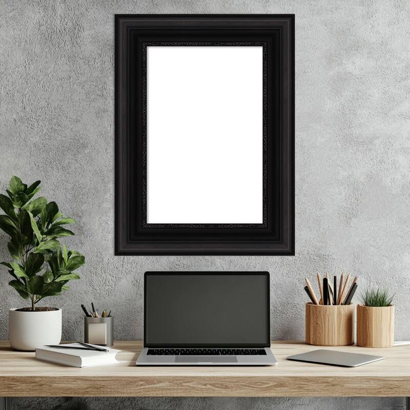 Amanti Art Parlor Black Framed Dry Erase Magnetic Board