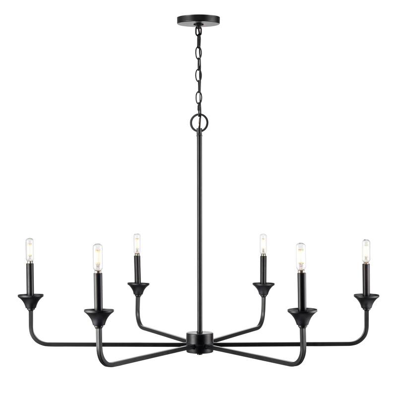 Millennium Lighting 97426 Herring 6 Light 42" Wide Taper Candle Style
