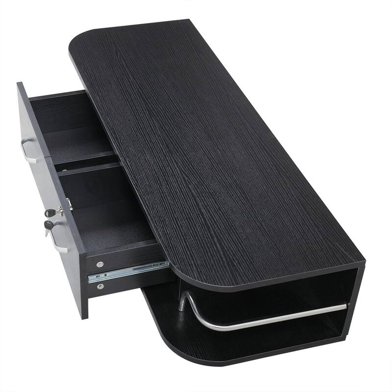 Wall-Mounted Styling Station,Hair Salon Locking Cabinet with Drawers