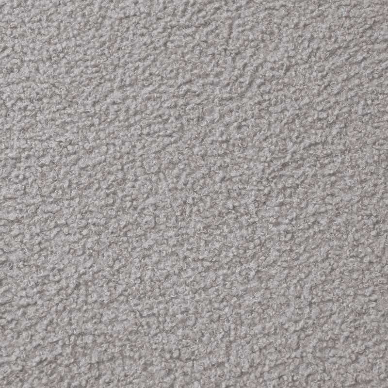 Curved Four-Seater Sofa - White Full Compression Sponge with Teddy Velvet Fabric