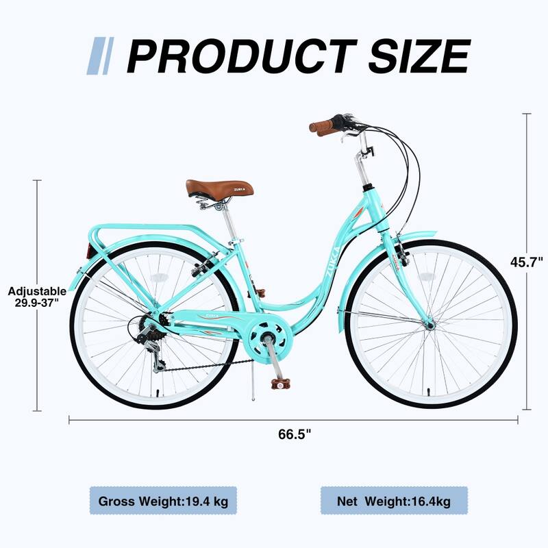 26 Inch Steel Frame 7 Speed Bicycle for Ladies