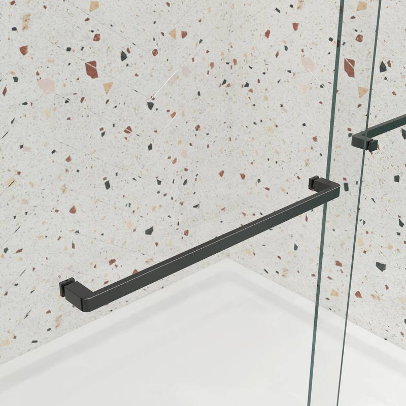 60''W x 74''H Frameless Double Sliding Shower Door with Stainless Steel Hardware - 60'' x 74''