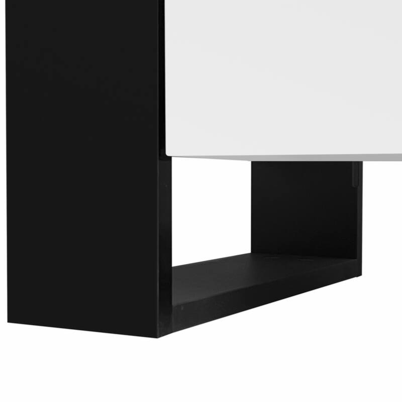 Modern TV Stand with 34.2" Non-heating Electric Fireplace,with 2 Cabinets,Media Console for TVs up to 78"
