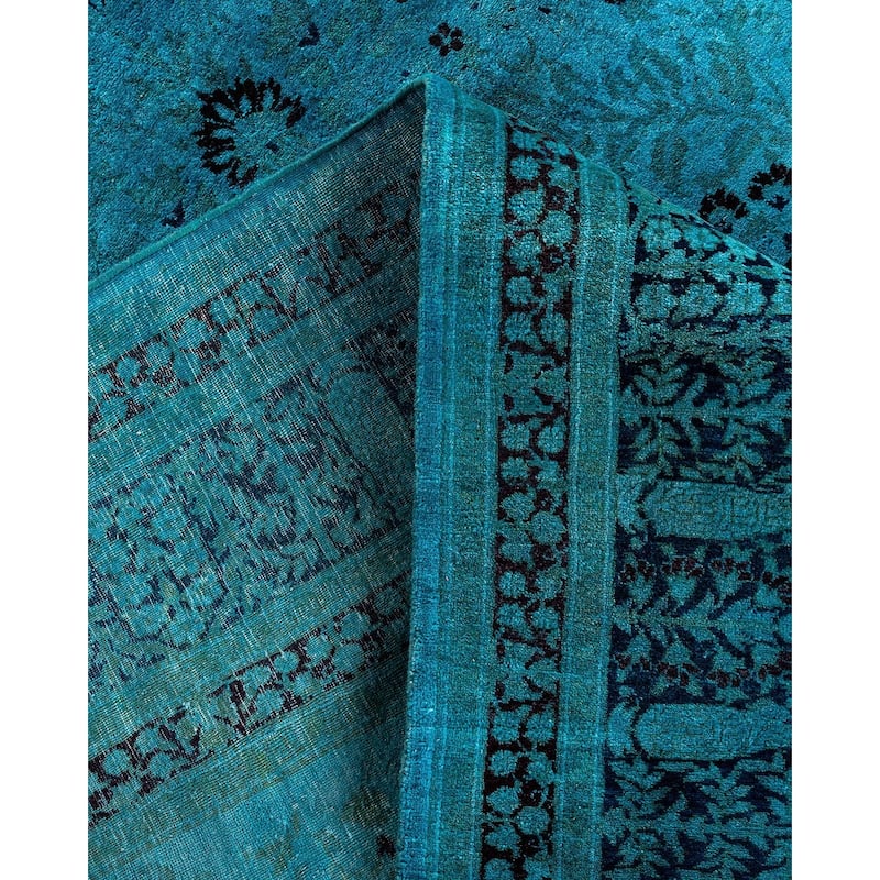 Contemporary Overdyed Wool Hand Knotted Area Rug - 6' 1" x 9' 2"