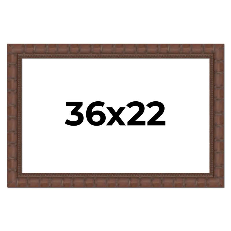 36x22 Frame Pewter Solid Wood Picture Frame Width 1.625 Inches | Interior Frame Depth 0.6875 Inches