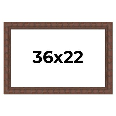 36x22 Frame Pewter Solid Wood Picture Frame Width 1.625 Inches | Interior Frame Depth 0.6875 Inches