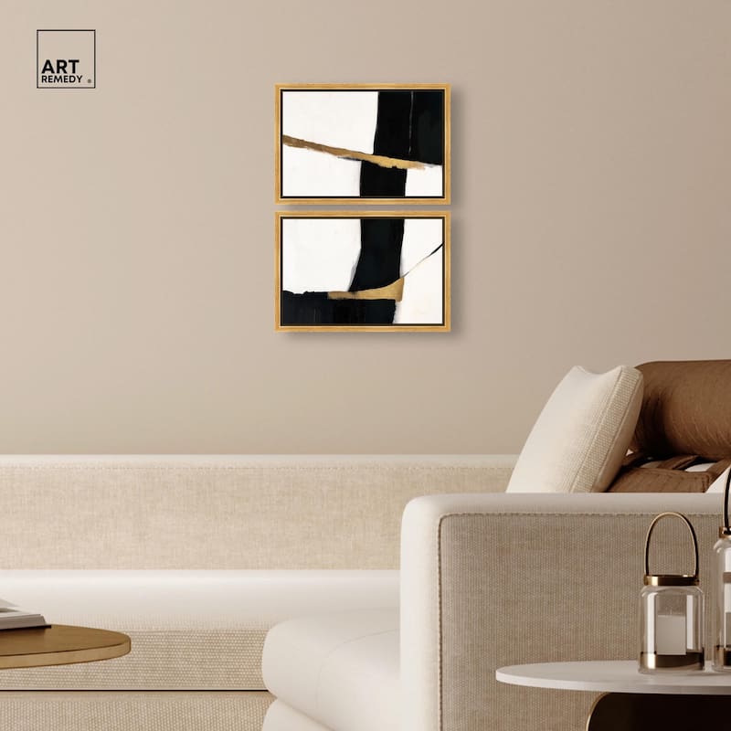 Weight of Black II Canvas Set of 2 by Art Remedy