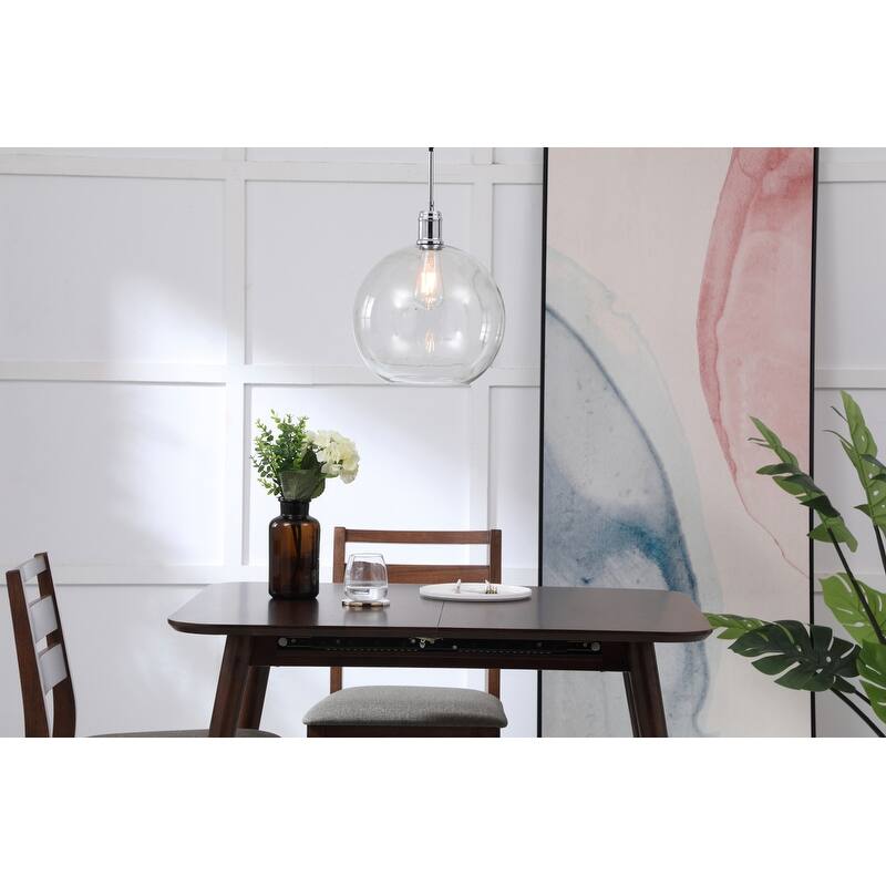 Amaris 12.5-Inch 1-Light Clear Glass Pendant