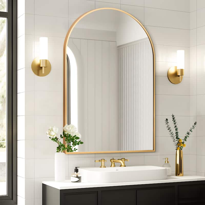 Modern Thin Frame Wall-mounted Vanity Mirror (Set Of 2） - 26*38