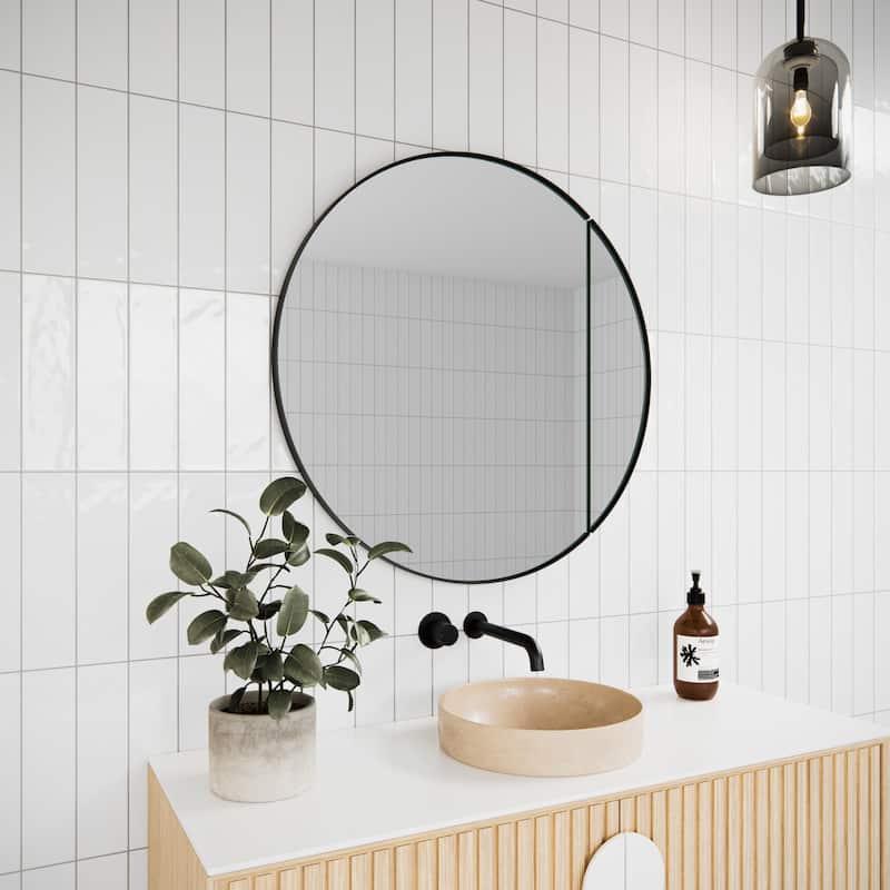 One Door Steel Frame Round Shape Medicine Cabinet