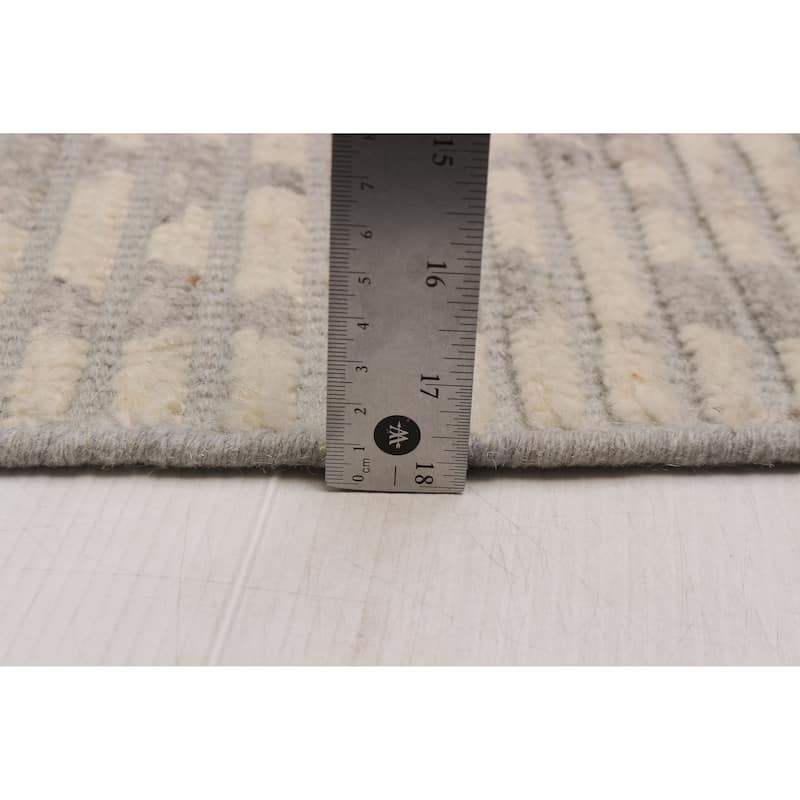 ECARPETGALLERY Hand-knotted Tangier Cream Wool Rug - 7'10 x 9'10