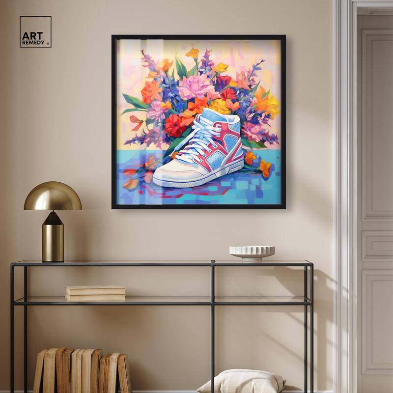 Colorful Sneaker Bouquet II Shadowbox by Art Remedy