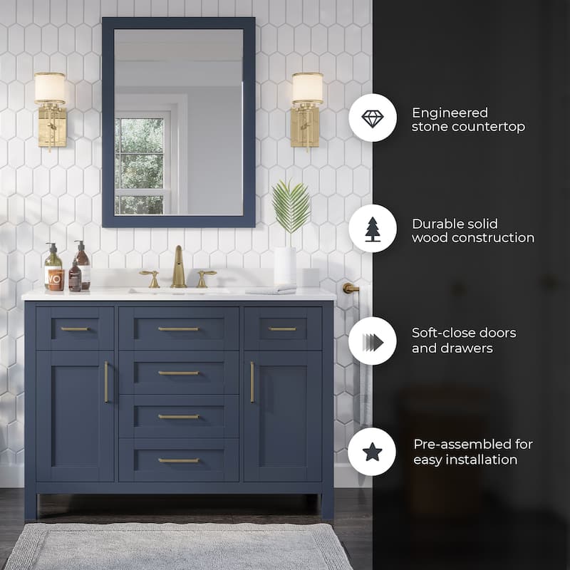 OVE Decors Tahoe 48 Midnight Blue Vanity
