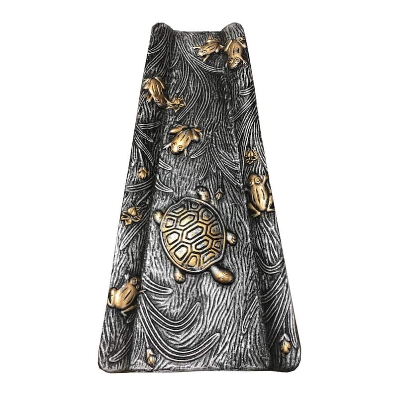 Oakland Turtle Collection Premium Cast Aluminum Splash Block - Pewter