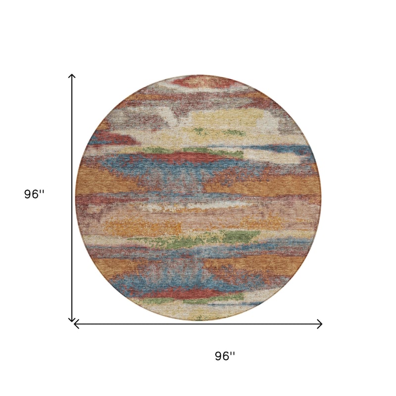 HomeRoots Abstract Transitional Rectangle Outdoor Rug