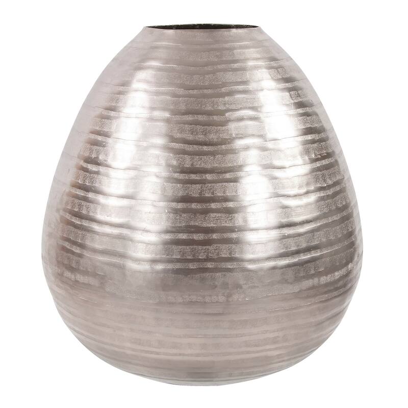Allan Andrews Silver Chiseled Decorative Teardrop Vase