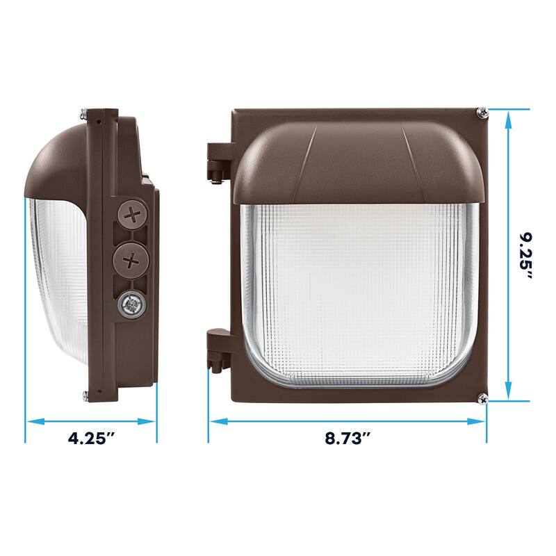 Luxrite 20/40/60W LED Wall Light Photocell 3CCT Up to 7200LM Dusk to Dawn IP65 120-277V Dimmable