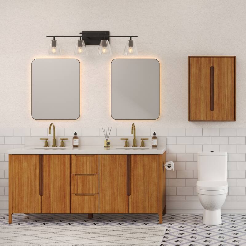 Sequoia 24 In. W x 33 In. H x 8 In. D Bath Storage Wall Cabinet in Mangowood