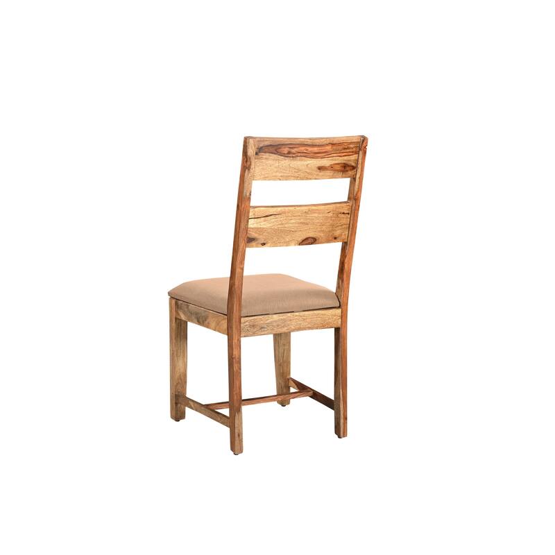 Avenue 9-piece Upholstered Live Edge Solid Wood Dining Set