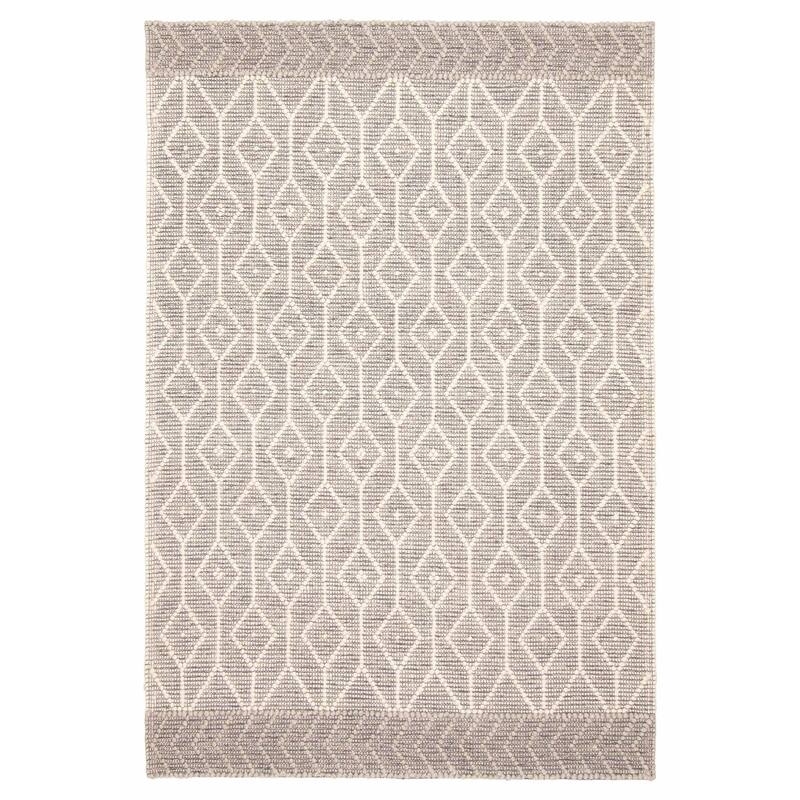 ECARPETGALLERY Braid weave Sienna Grey Wool Rug - 4'10 x 7'5 - Grey - 4'10 x 7'5