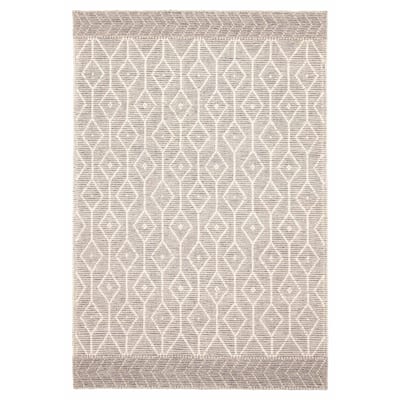 ECARPETGALLERY Braid weave Sienna Grey Wool Rug - 4'10 x 7'5