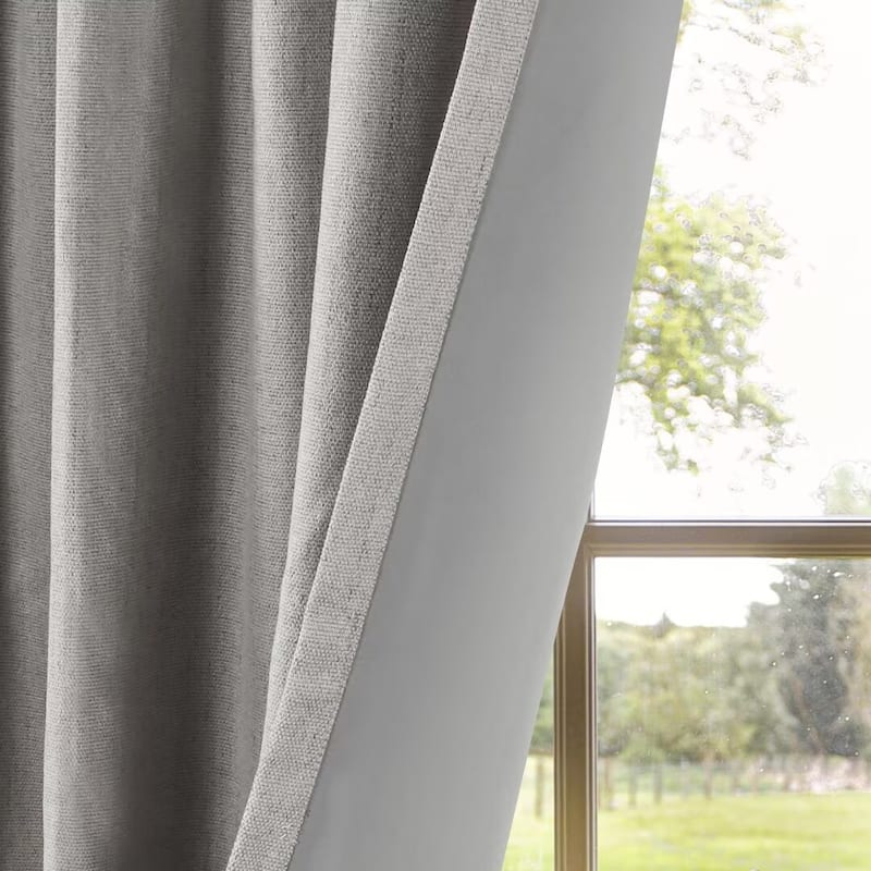 Chenille Blackout Back Tab Curtain Pair(2 panels)