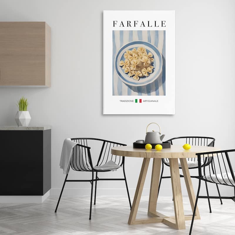 Stupell Traditional Farafalle Pasta Canvas Wall Art Design By Andreas Magnusson