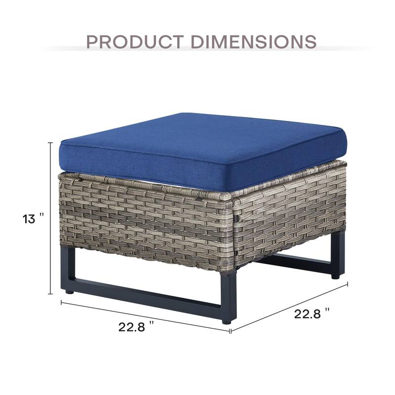 Outdoor Patio Chairs with Ottomans,Side Table