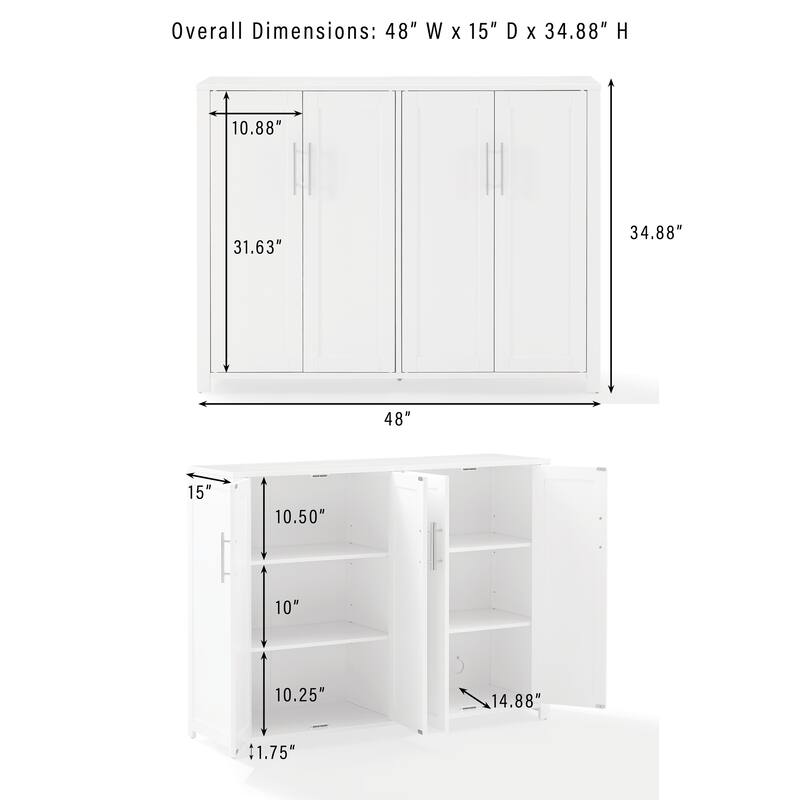 Crosley Savannah 3-Piece Kitchen Storage Pantry Set