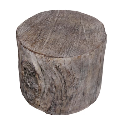 10 in. Classic Brown Round Wood End Table, Sturdy Build End Side Table for Living Rooms