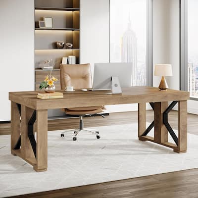 70.8-Inch Executive Computer Desk, Large Home Office Desk