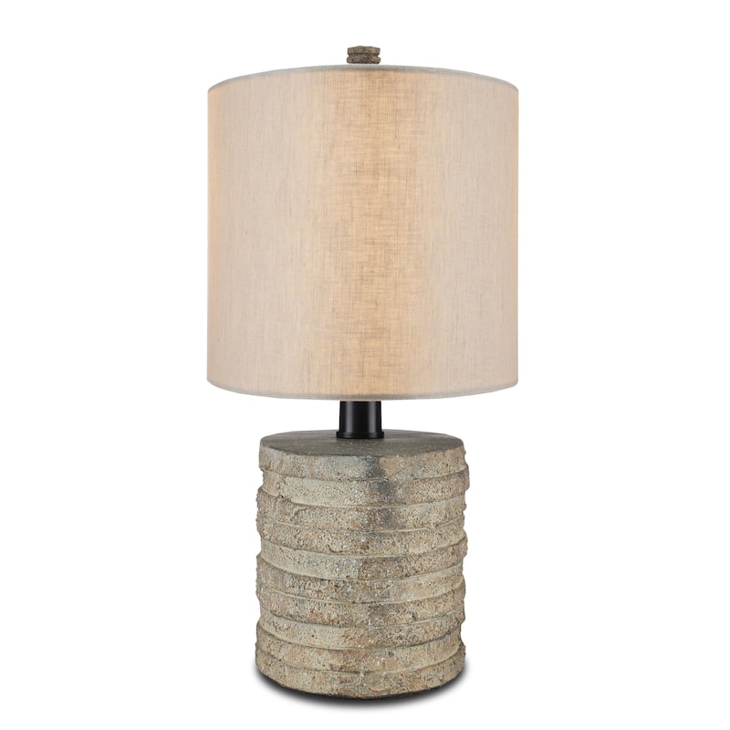 Currey & Company Innkeeper Rustic Oval Table Lamp - 18.5"h x 26"w x 9"d