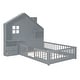 preview thumbnail 32 of 34, House Platform Bed with Window and Bedside Drawers, Shelves and A Set of Sockets and Usb Port