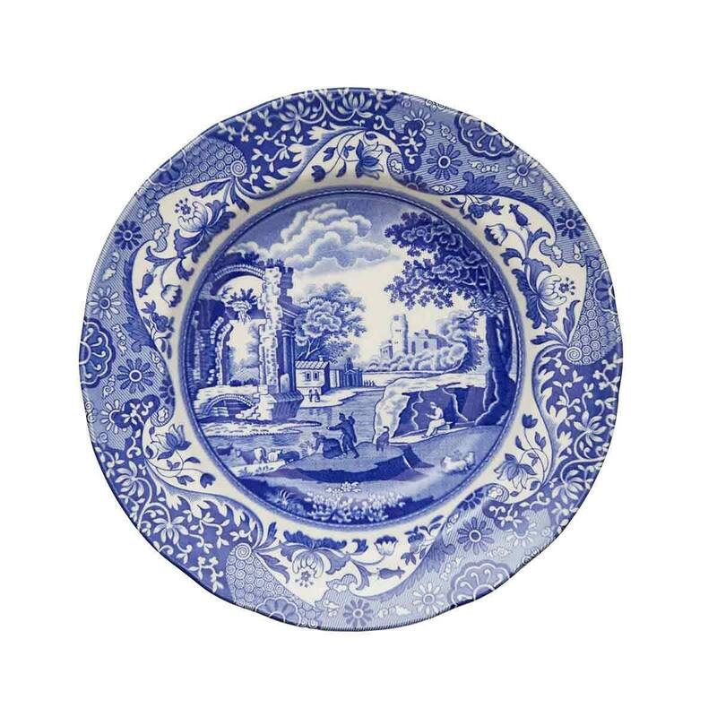 Spode Blue Italian Soup Plate - 9 inch - 9 inch