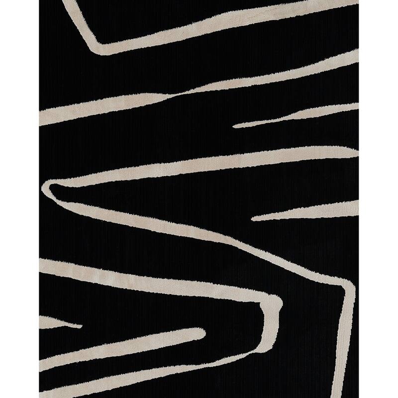 Momeni Noho Modern Black Geometric Area Rug