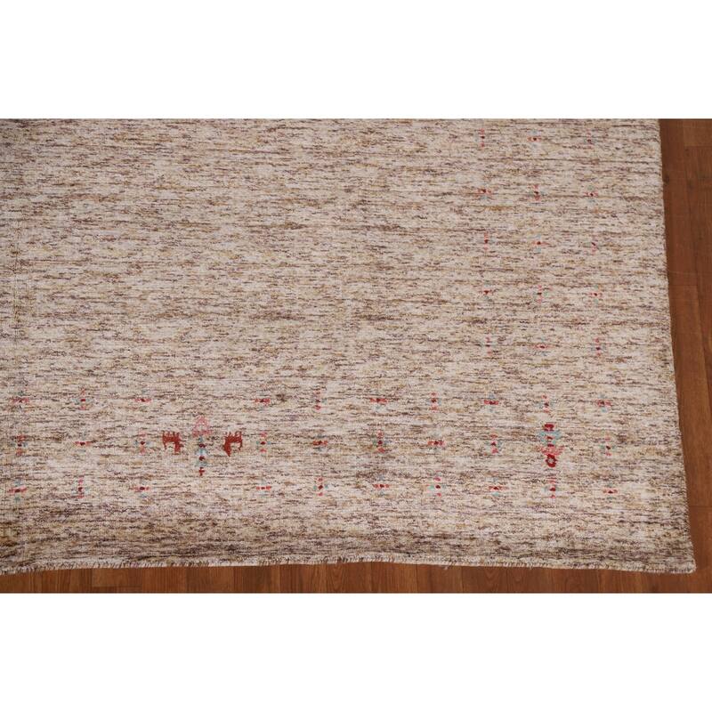 Gabbeh Area Rug Handmade Living Room Wool Carpet - 8'2"x 9'11"