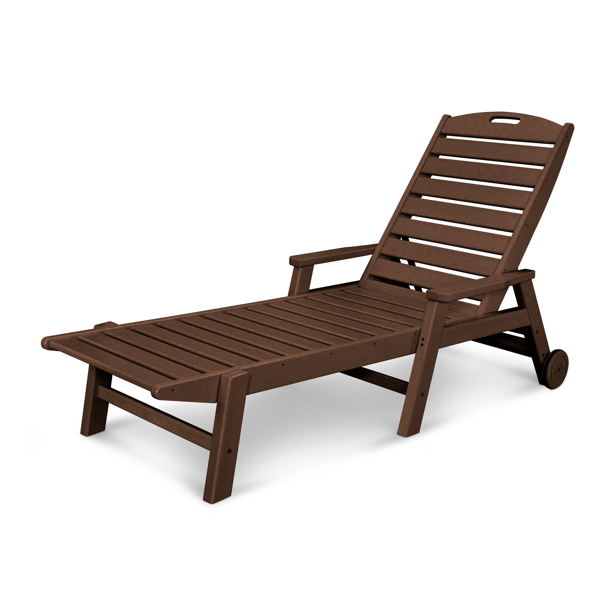 POLYWOOD Nautical Chaise Lounge with Arms and Wheels Bed Bath