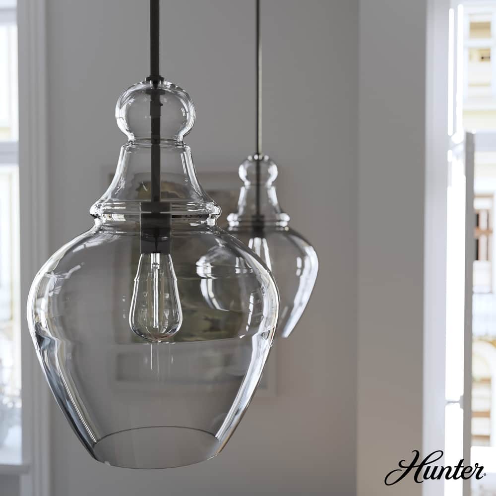 Hunter Maple Park 1 Light Pendant - Kitchen Island, Dining room, Entry - Modern Farmhouse, Transitional, Contemporary