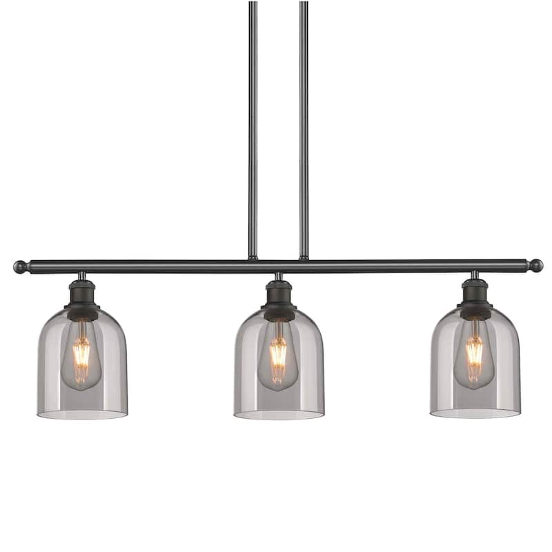 Innovations Lighting 516-3I-10-36 Bella Pendant Bella 3 Light 36" Wide - Oil Rubbed Bronze / Light Smoke