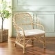 preview thumbnail 2 of 11, SAFAVIEH Junie Tropical Rattan Dining Chair, Fully Assembled - 26" W x 24" D x 37" H