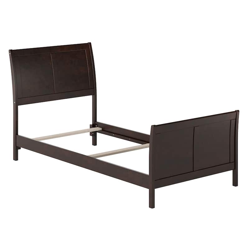 Portland Twin XL Traditional Bed with Matching Foot Board in Espresso
