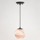 preview thumbnail 6 of 9, Vaxcel Lighting P0407 Milano 6" Wide Mini Pendant with Marble Glass