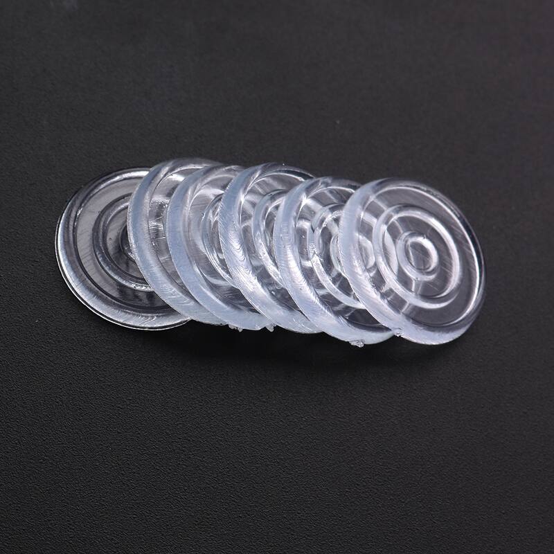 18mm Dia Round Clear Plastic Non-slip Glass Table Dash Mat Pad Cushion 20Pcs