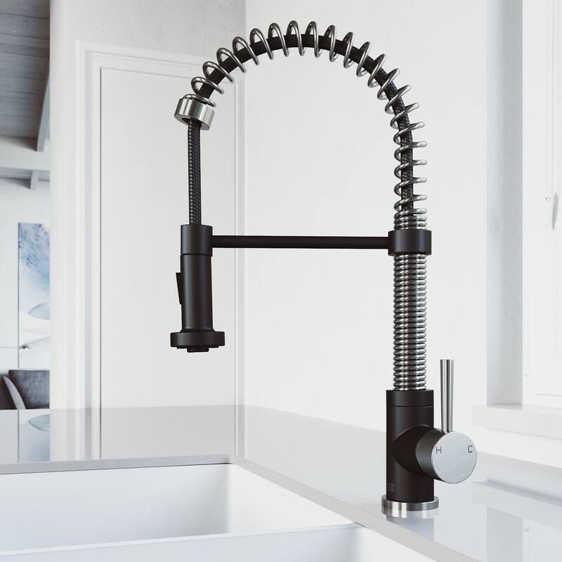 VIGO Edison 19" H Single Handle Pull-Down Sprayer Kitchen Faucet