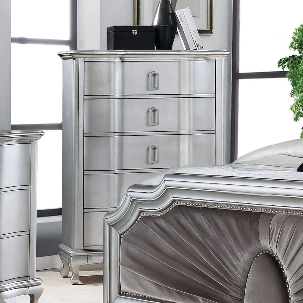 Silver Orchid Arlen Traditional Silver 5-drawer Chest