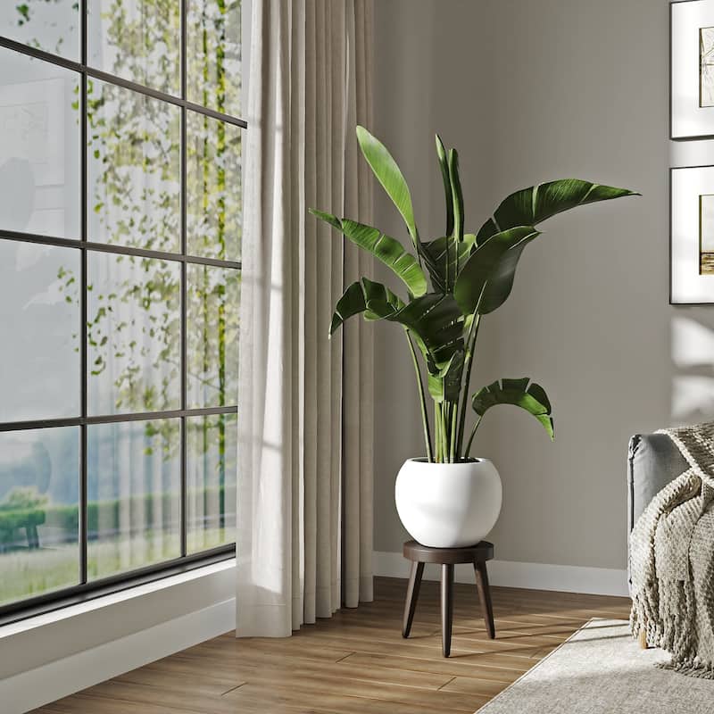 DTY Signature Mount Sherman 1-Piece Fiberstone Planter for Indoor/Outdoor